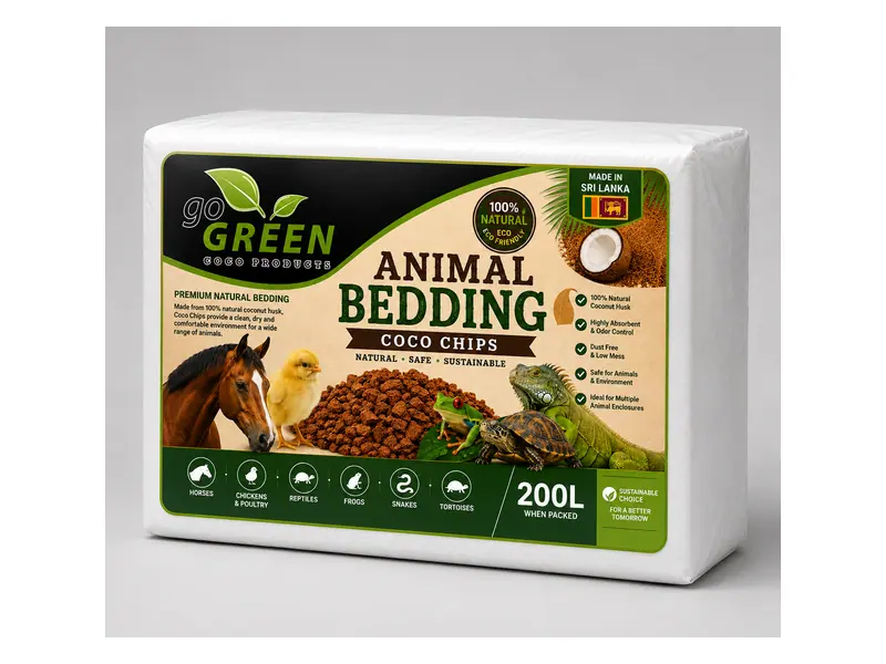 Go Green Animal Bedding coco chips 200-litre pack for horses, poultry, reptiles and small animals